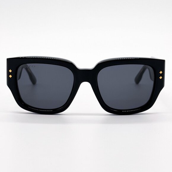 NEW GUCCI GG1261S 001 SUNGLASSES UNISEX BLACK/GRAY EYEWEAR - Picture 3 of 11